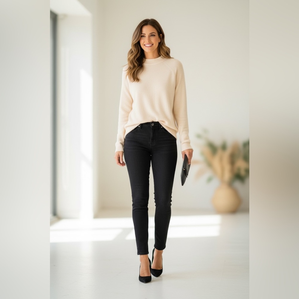 Cream Long Sleeve Sweater